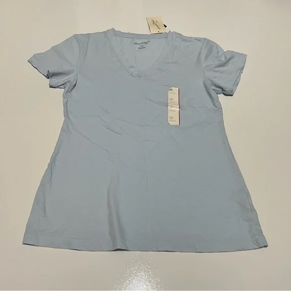 NWT Universal Thread V-Neck Short Sleeve Tee- Ambient Blue XS - Picture 1 of 4